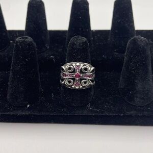 Chrome Hearts Size 8 Ruby Motiff Ring